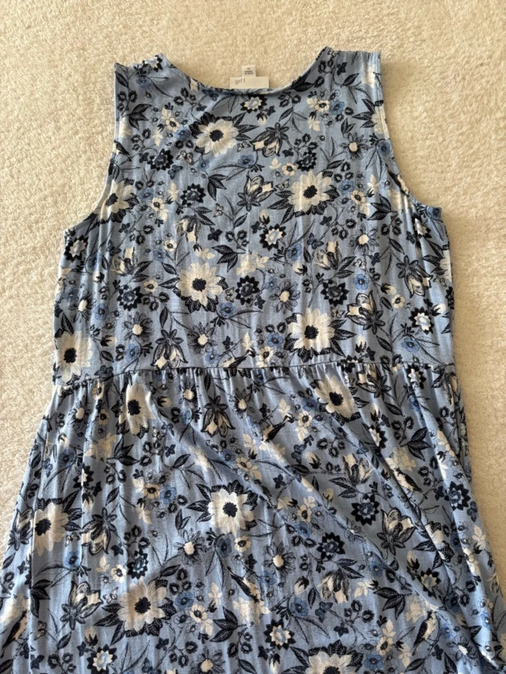 J. Jill Blue Floral Maxi Dress